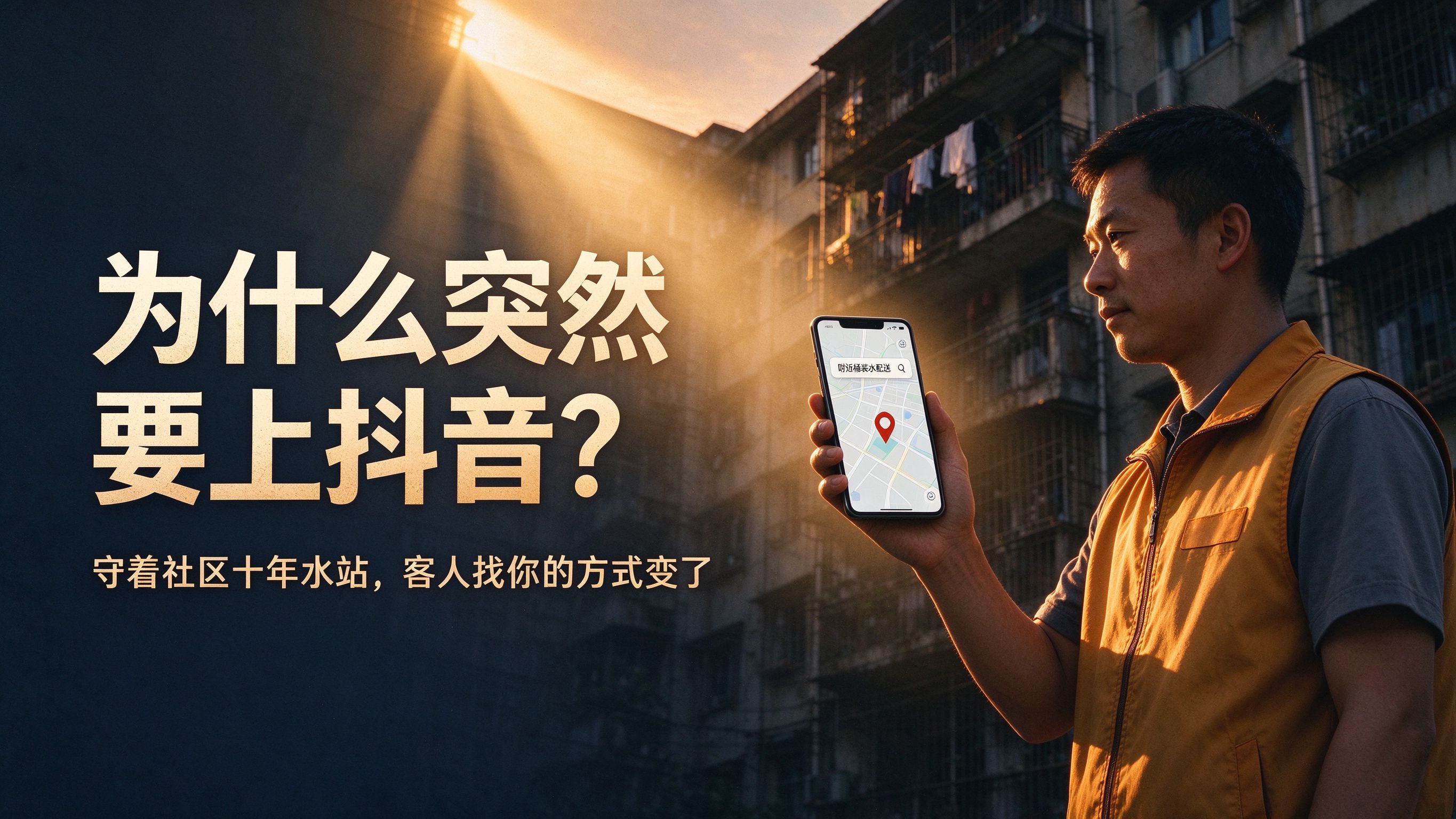 守着社区做了十年水站，为什么突然要上抖音？